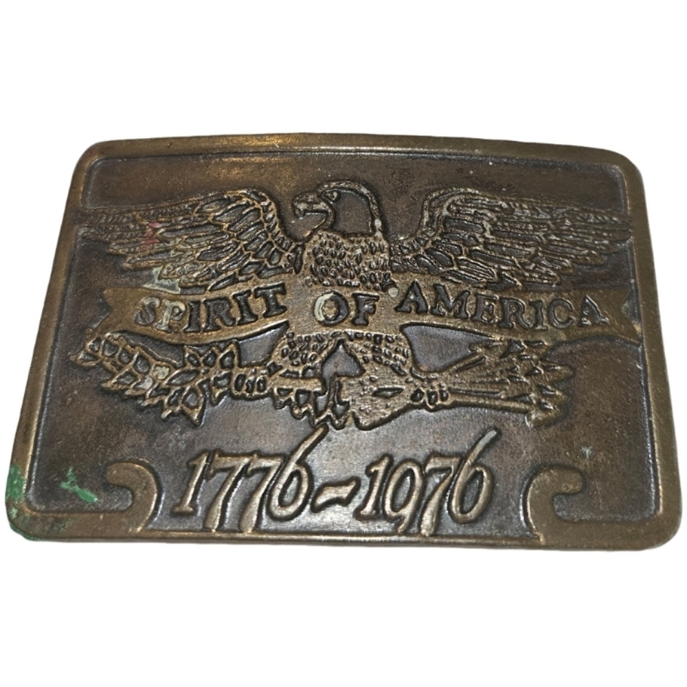 🏍 Vintage Spirit of America Bicentennial Eagle Belt Buckle